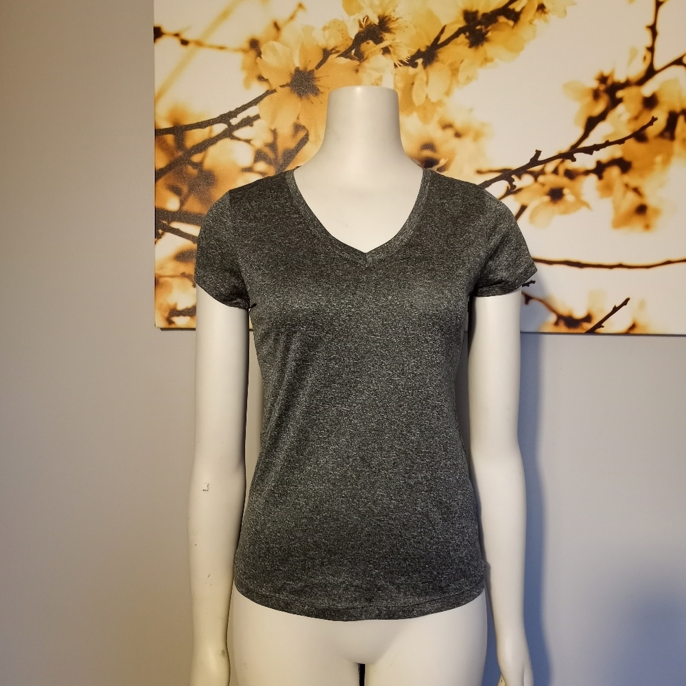 90 degree grey v neck athletic shirt